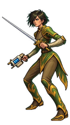 Pixel art of Xenowarden Greenhorn