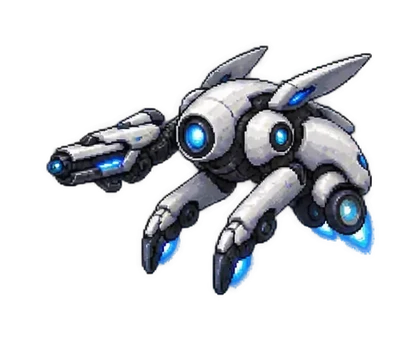 Pixel art of Observer-class Security Robot