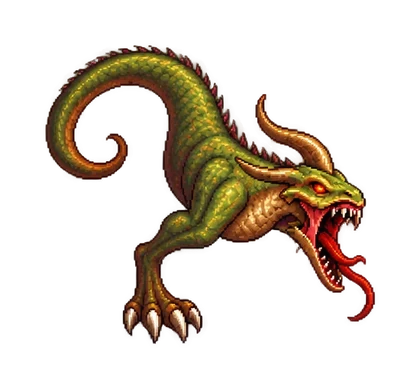 Pixel art of Ravenous Drake
