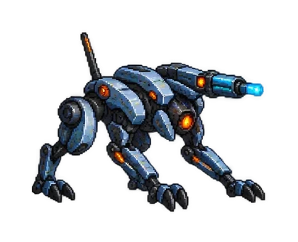 Pixel art of Robotic Tactical War Machine