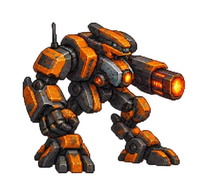 Pixel art of Robotic Advanced War Machine
