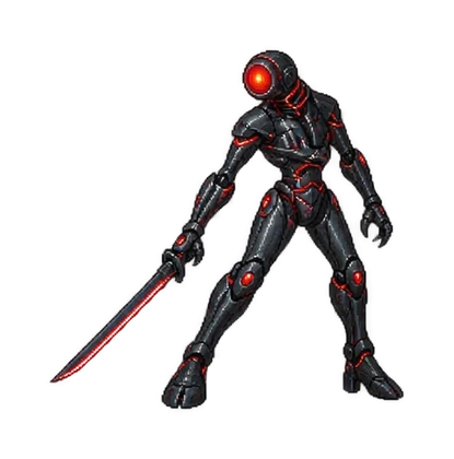 Pixel art of Elimination-Class Assassin Robot