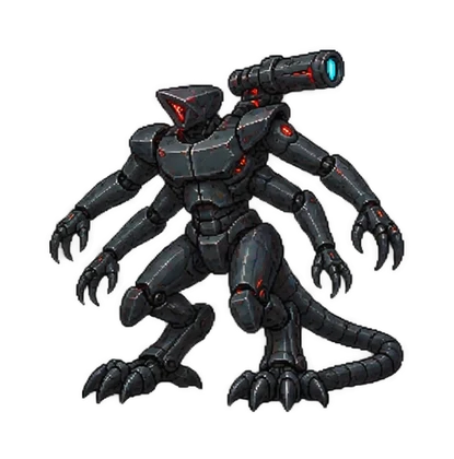 Pixel art of Vanguard-Class Soldier Robot