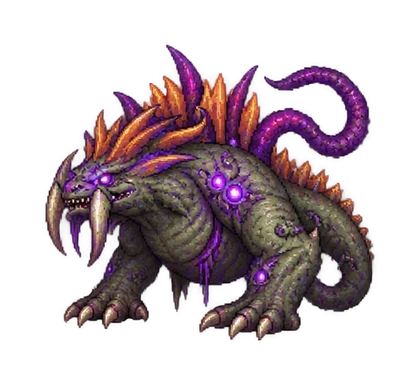 Pixel art of Crest-Eater Necrograft Zombie