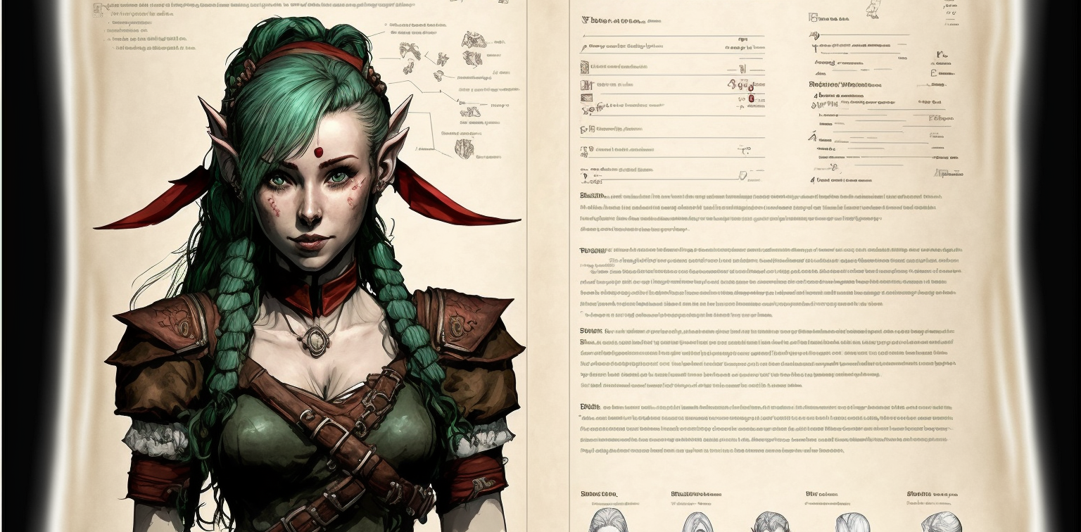 elf character sheet