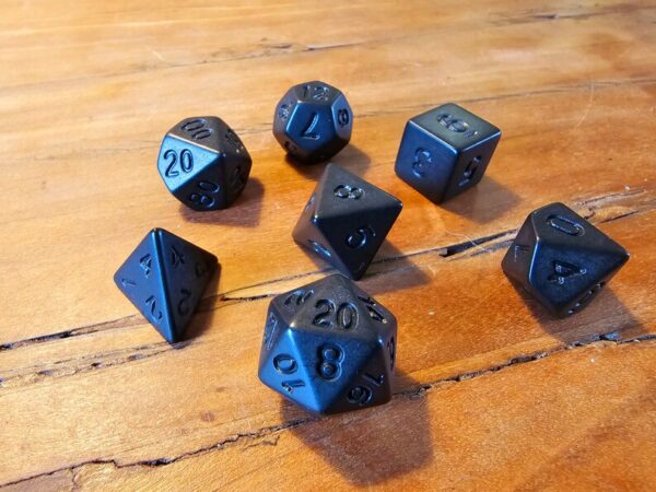 matt black dnd dice